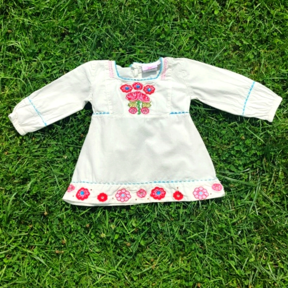 Chatti Patti 100% Cotton Tunic Girls size 3T lots of detail and color